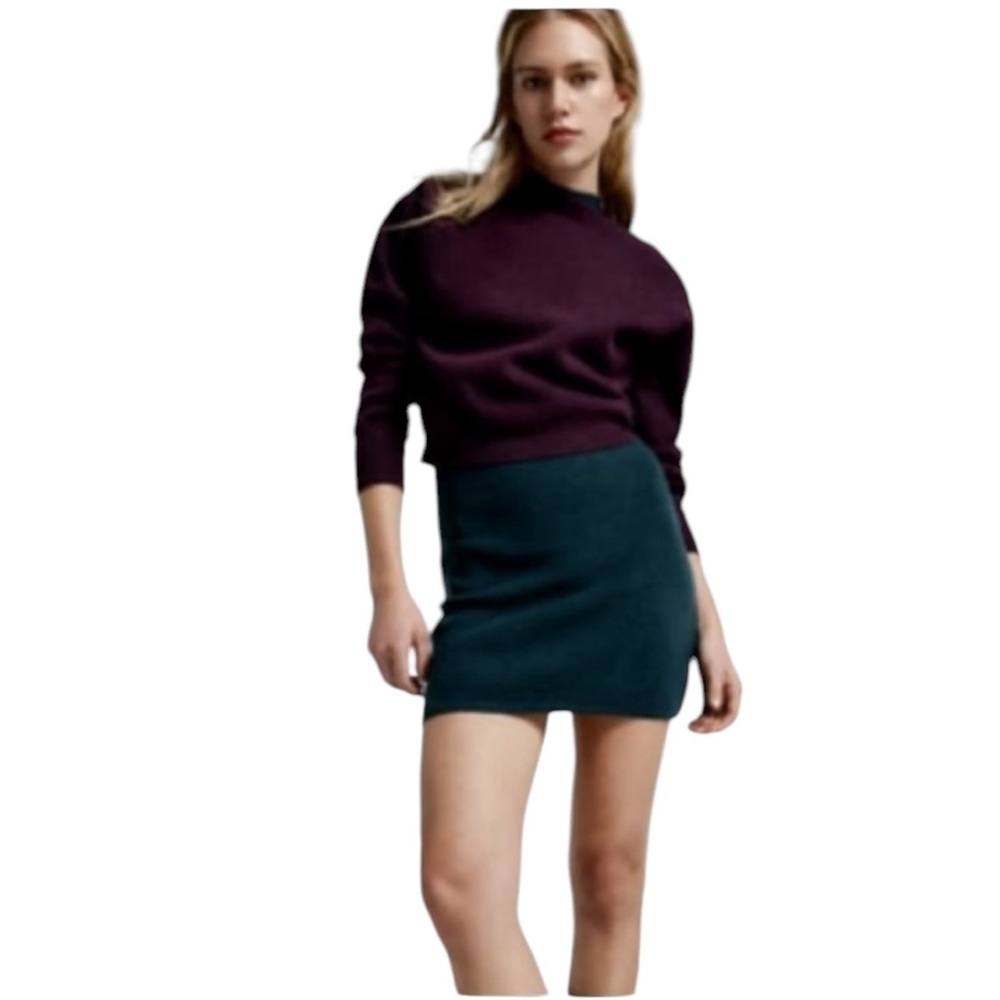 Zara Asymmetrical Neckline Sweater in Plum/Burgundy(NWT)